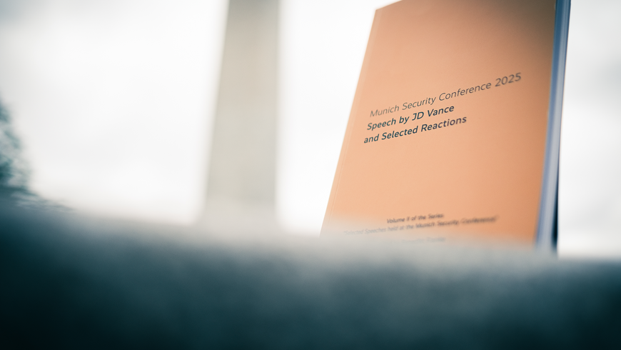 Publication "Munich Security Conference 2025 | Selected Key Speeches, Vol. 2: Speech by JD Vance and Selected Reactions"