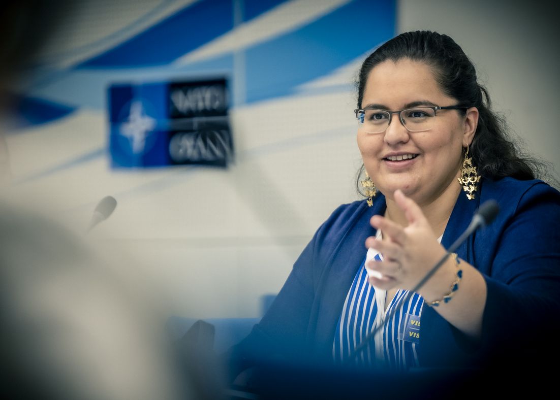 Daniela Vega Lira bei dem Treffen der Food Security Task Force in Brüssel