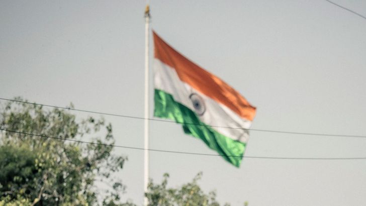 Die indische Flagge 