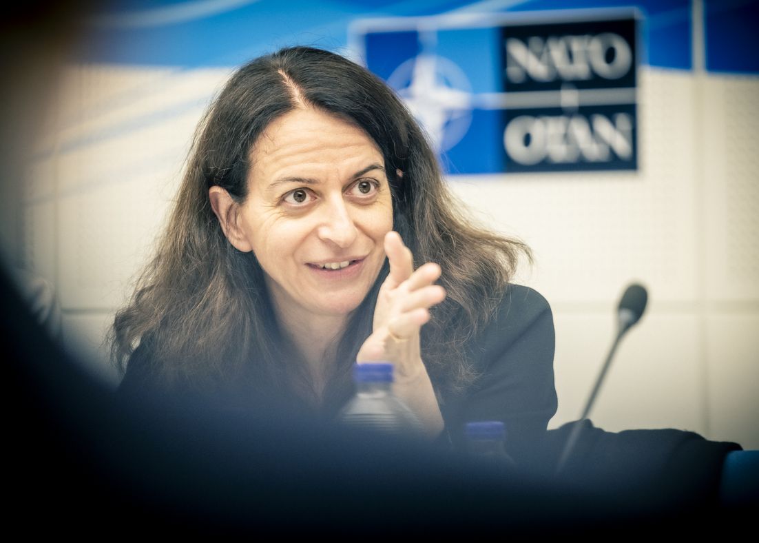 Marianne Grosclaude bei dem Treffen der Food Security Task Force in Brüssel